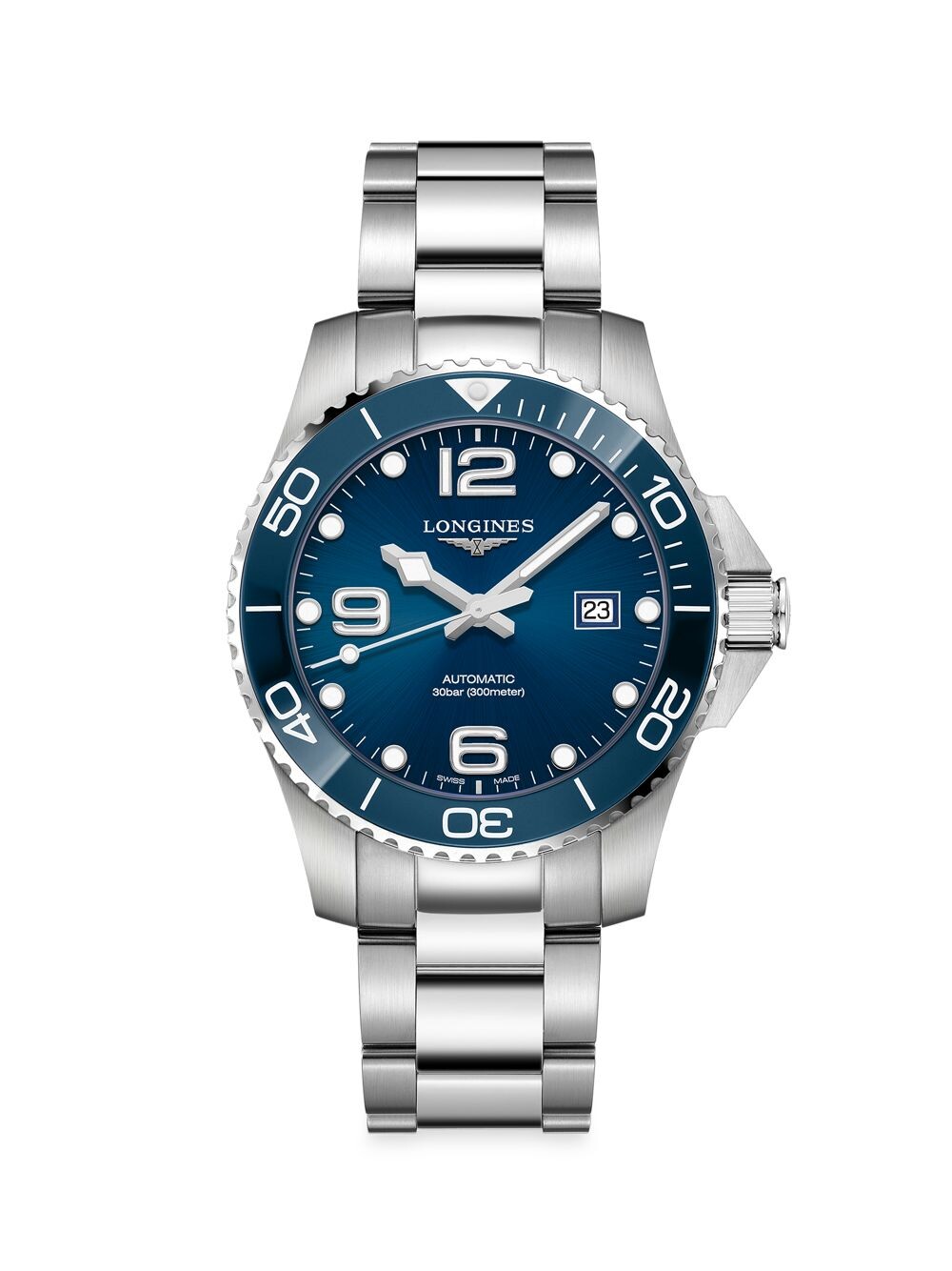 

Часы HydroConquest 43MM с браслетом из нержавеющей стали Longines, синий