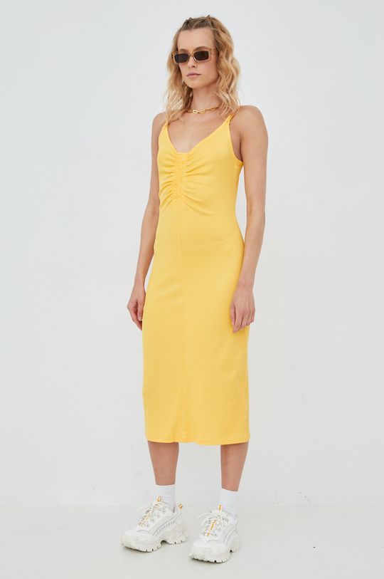 Платье Веро Мода Vero Moda, желтый кружевное платье миди eva с флаттером vero moda цвет trench coat