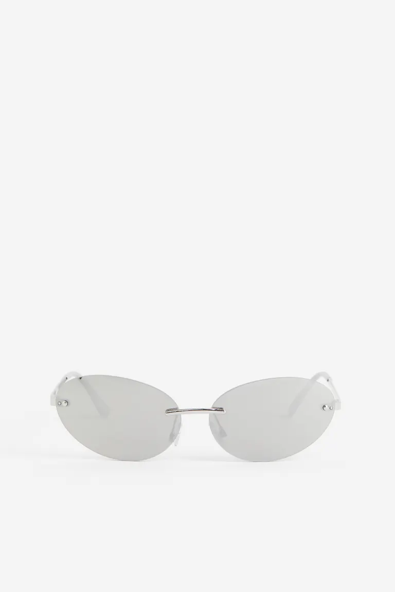 Овальные солнцезащитные очки H&M, серебряный защитные очки champion c1008 желтые с дужками