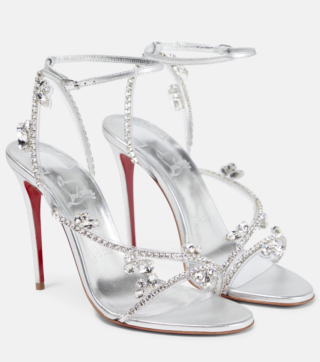 

Декорированные сандалии Joli Queen Christian Louboutin, серебряный