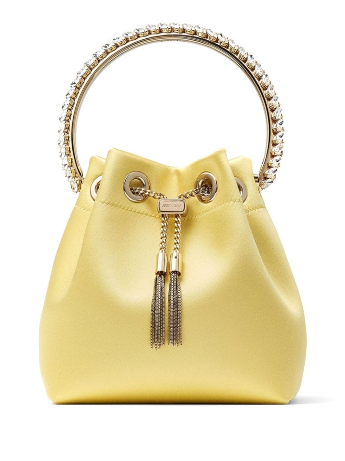 

Атласная сумка-тоут Bon Bon Jimmy Choo, желтый