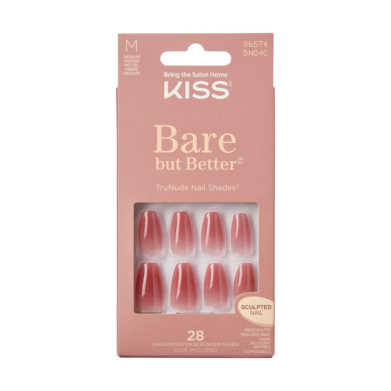 

Нюдовые искусственные ногти Kiss Bare But Better, 1 упаковка