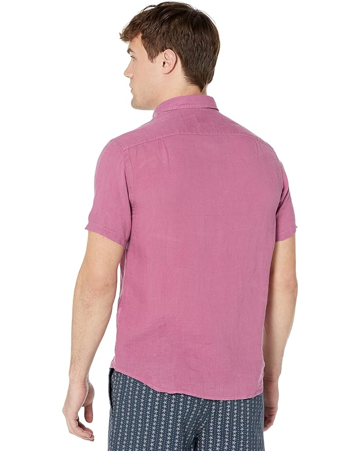 Рубашка SERGE BLANCO Short Sleeve Linen Shirt, фуксия цена и фото