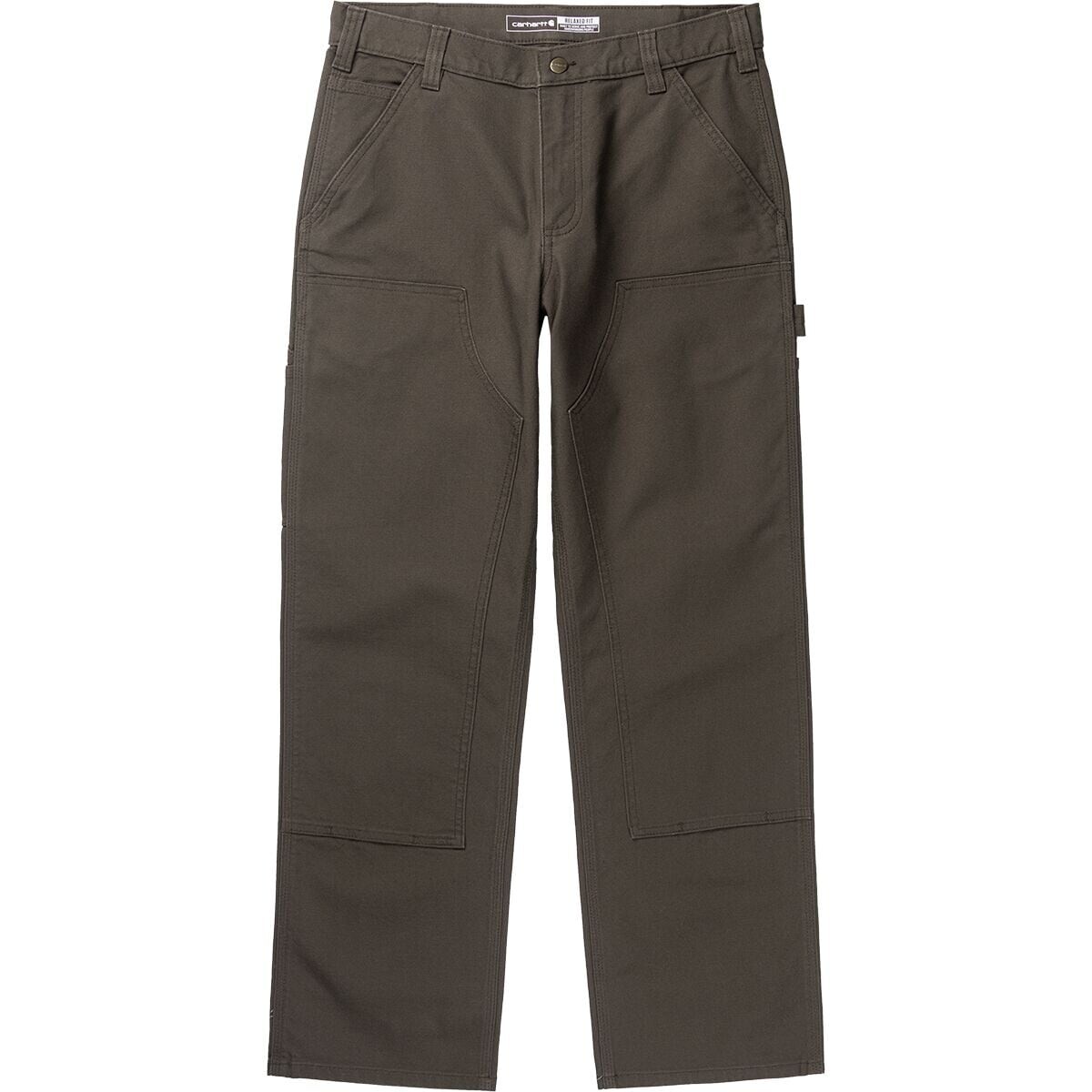 

Брюки свободного покроя rugged flex с утиным принтом и двойной передней частью Carhartt, цвет dark coffee