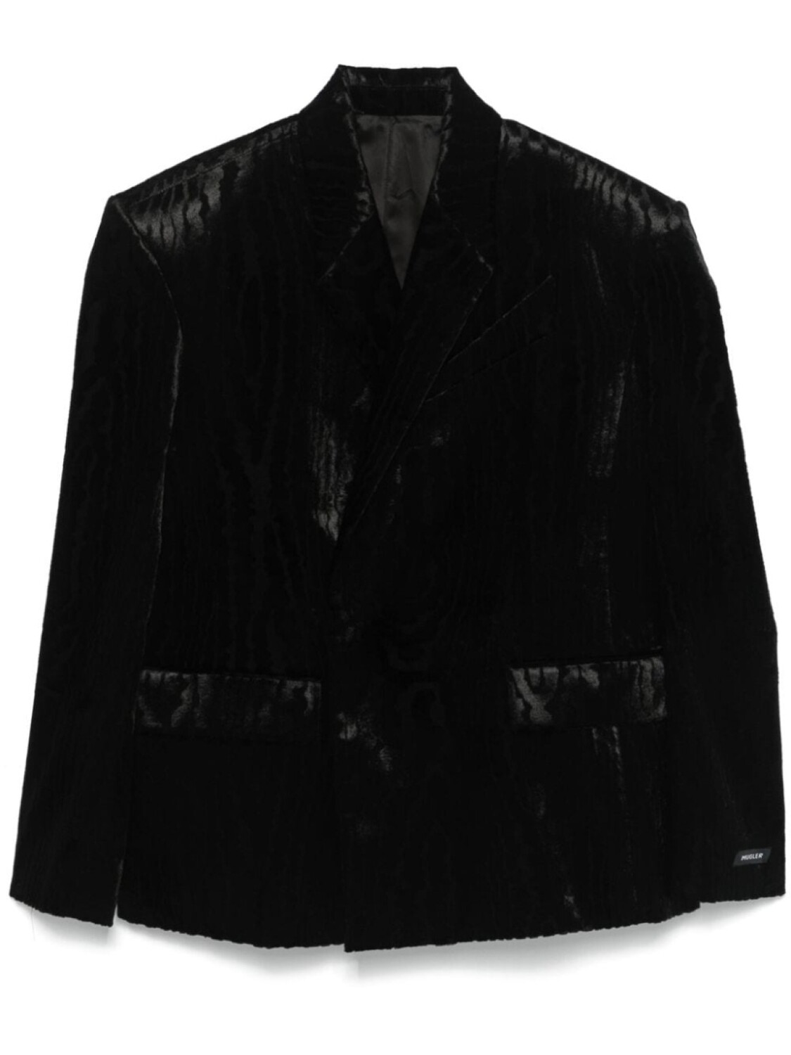 

Mugler блейзер из муарового бархата, черный