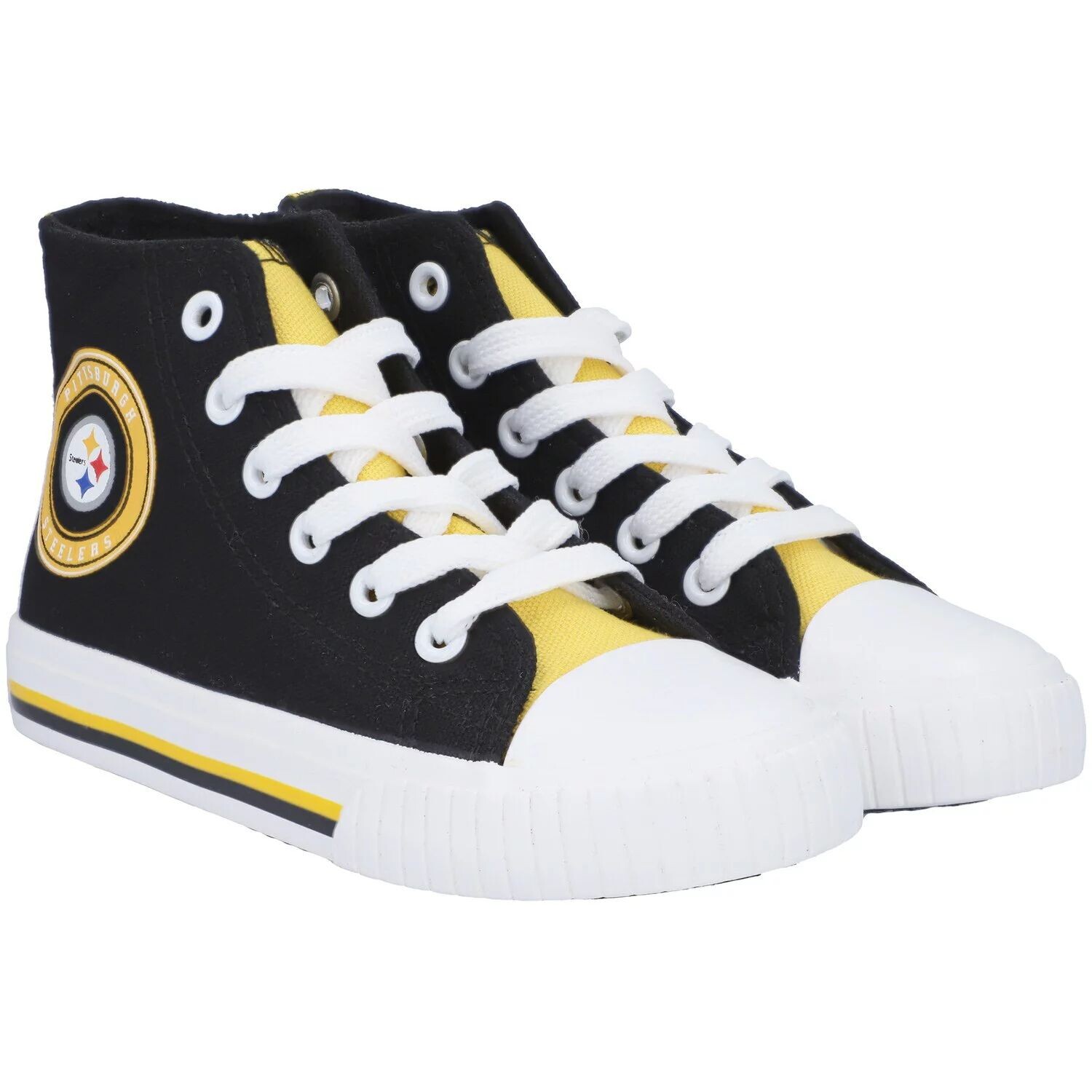 

Молодежные высокие парусиновые туфли FOCO Pittsburgh Steelers Unbranded