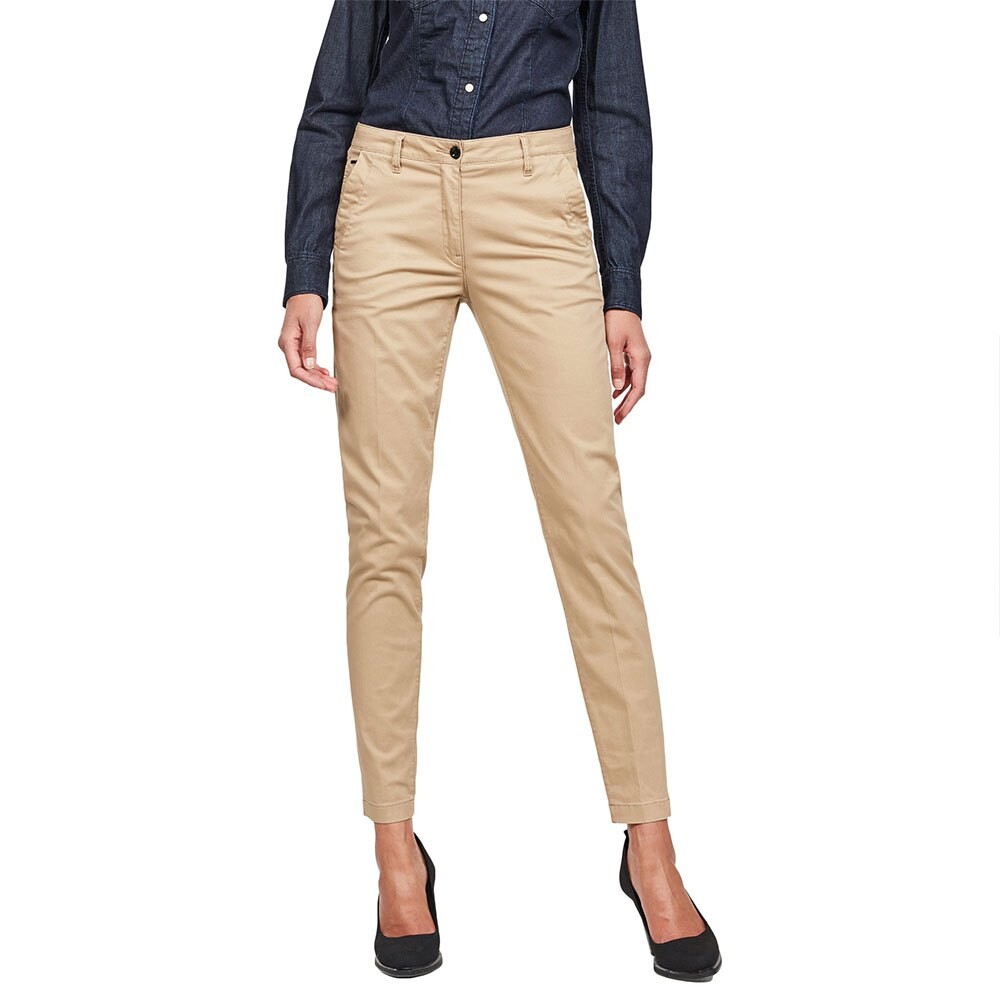 

Брюки G-Star Bronson Mid Waist Skinny Chino, бежевый