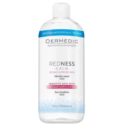 Мицеллярная вода Dermedic Redness Calm H2O для чувствительной кожи 500 мл, Biogened косметика для мамы dermedic гидрейн 3 гиалуро мицеллярная вода h2o 500 мл