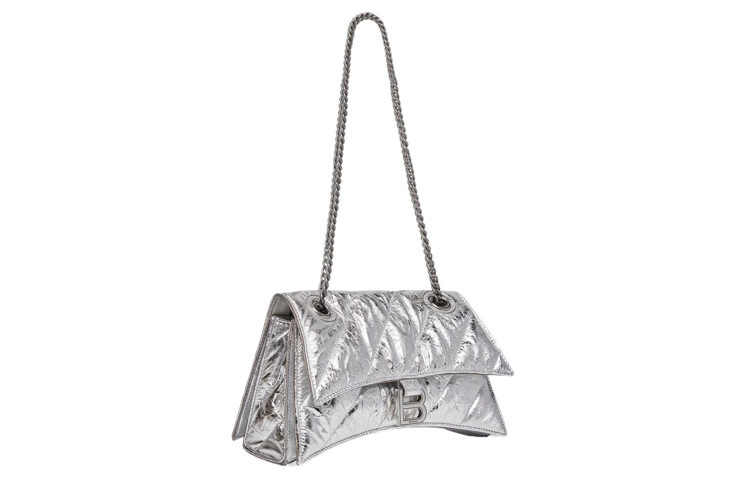 

Сумка на одно плечо женская Balenciaga Crush, серебристый