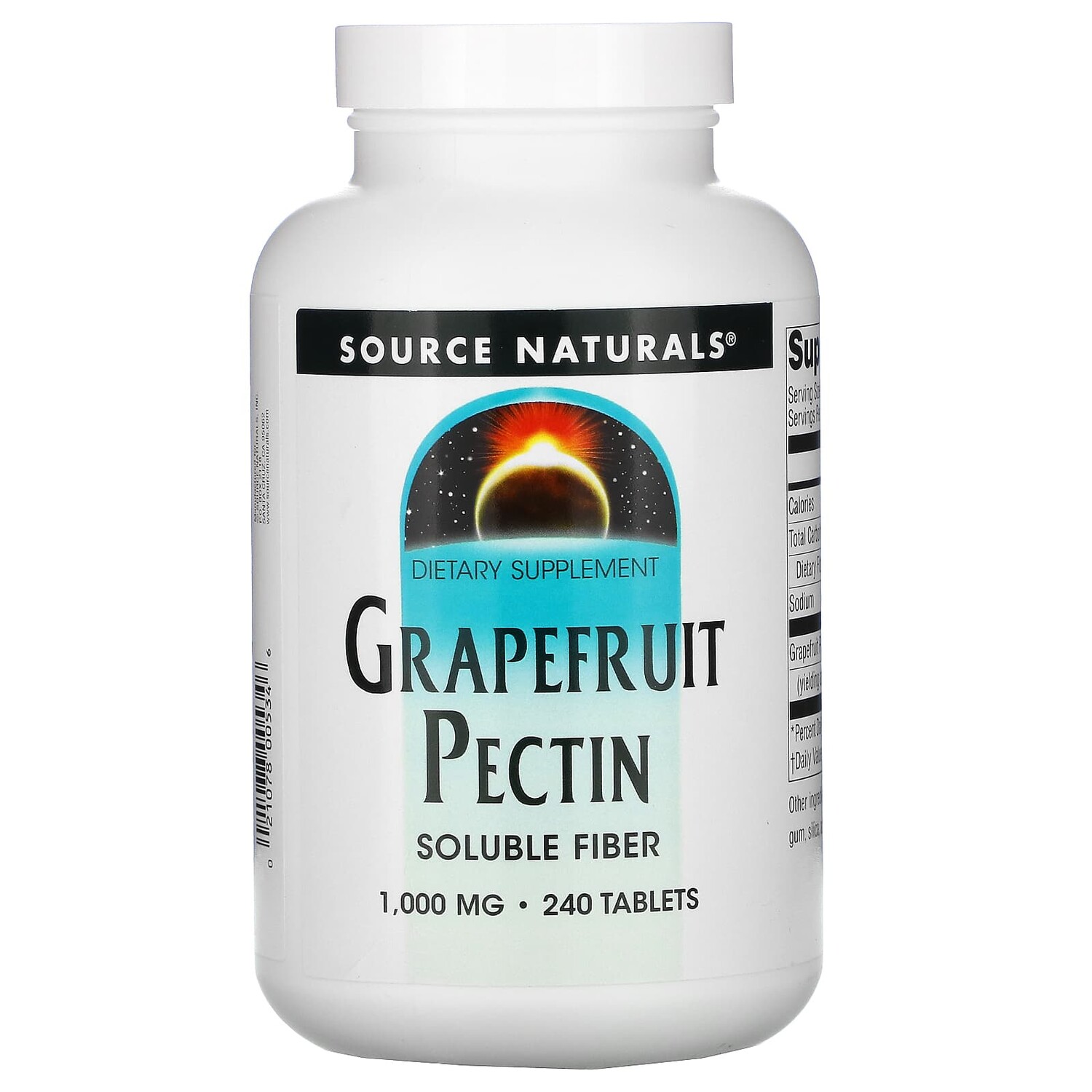 

Грейпфрутовый пектин, 1000 мг, 240 таблеток, Source Naturals