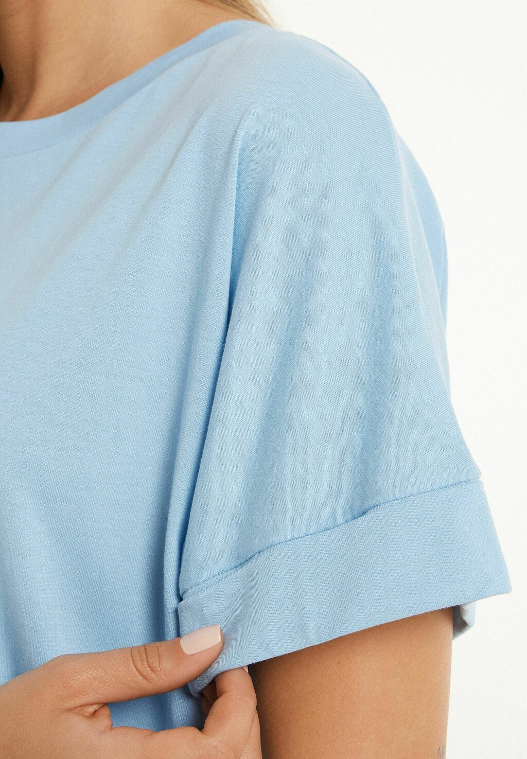 

Базовая футболка WITH KIMONO TURN-UP Tezenis, синий