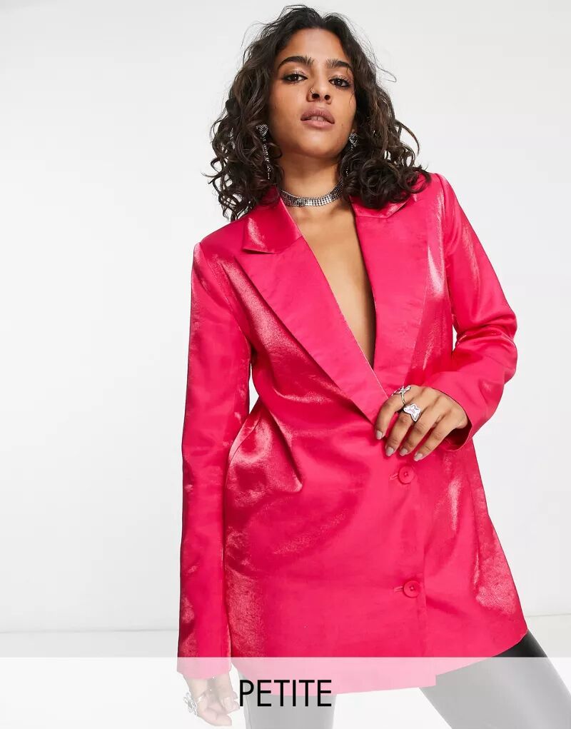 Ярко-розовый атласный пиджак Urban Threads Petite (входит в комплект)