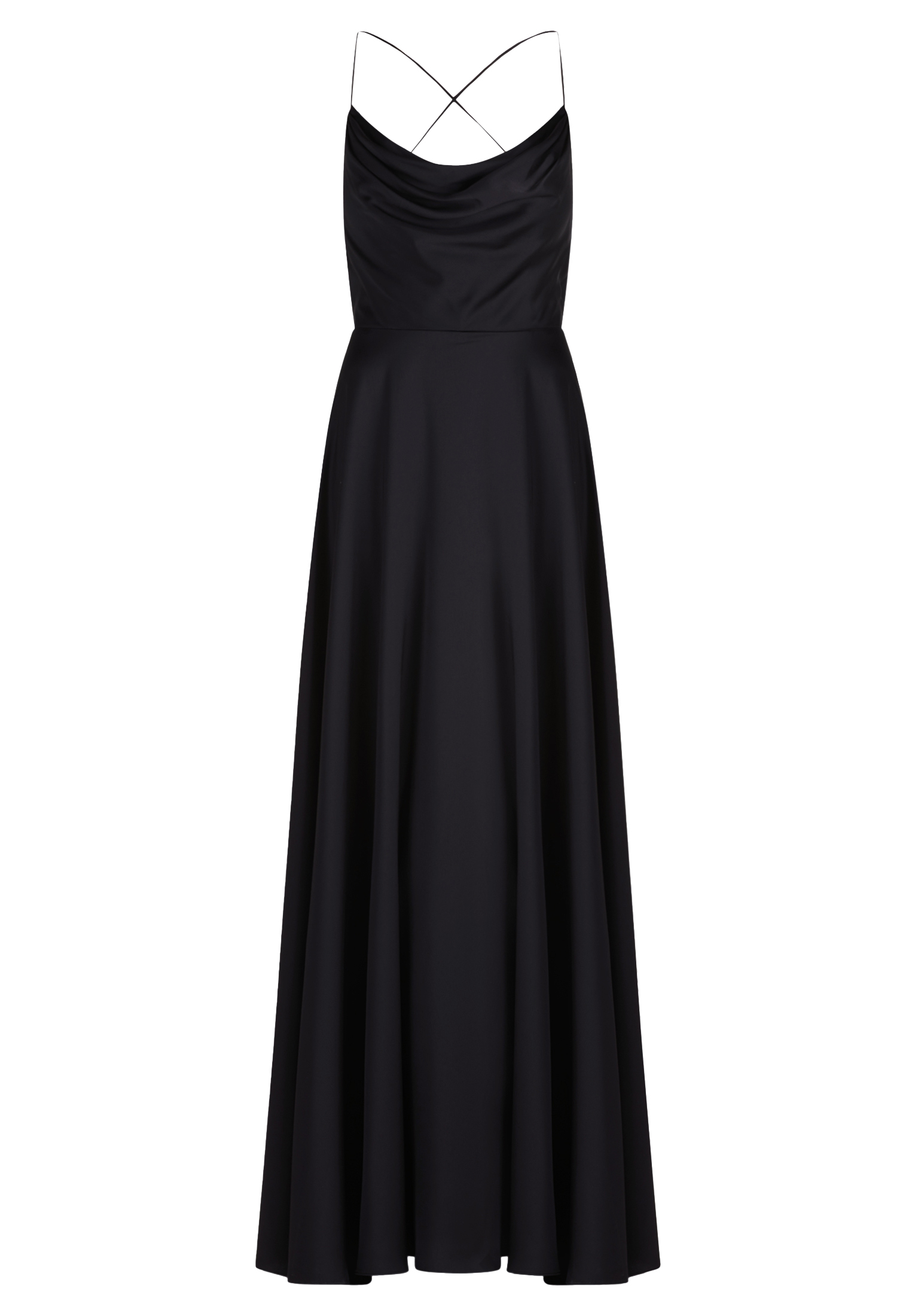 Платье Vera Mont Abend mit Wasserfallausschnitt, черный