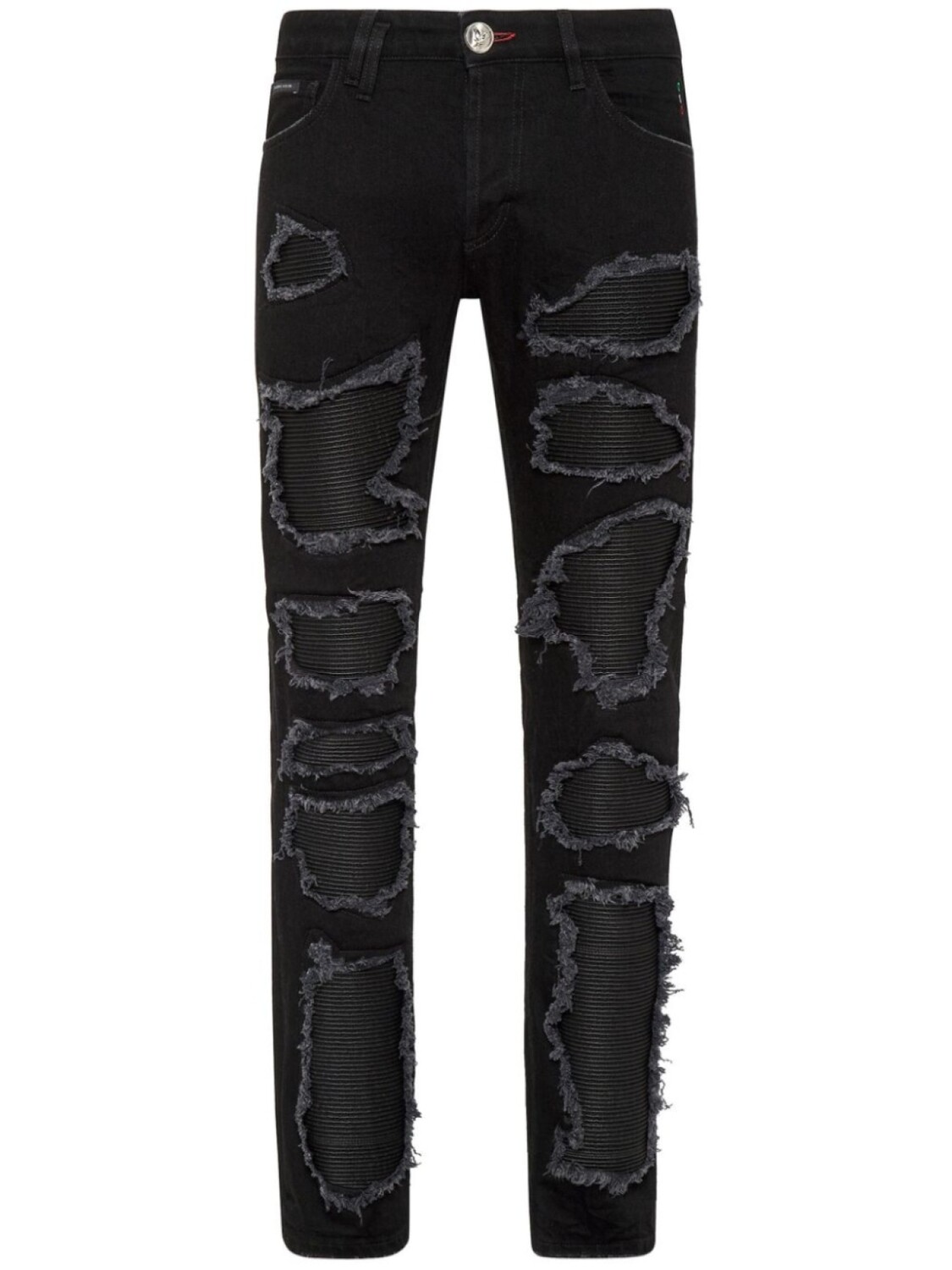 

Philipp Plein джинсы скинни с прорезями, черный