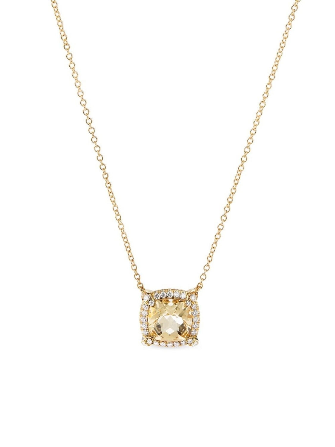 

Колье Petite Chatelaine из желтого золота с цитрином и бриллиантами David Yurman, золотой