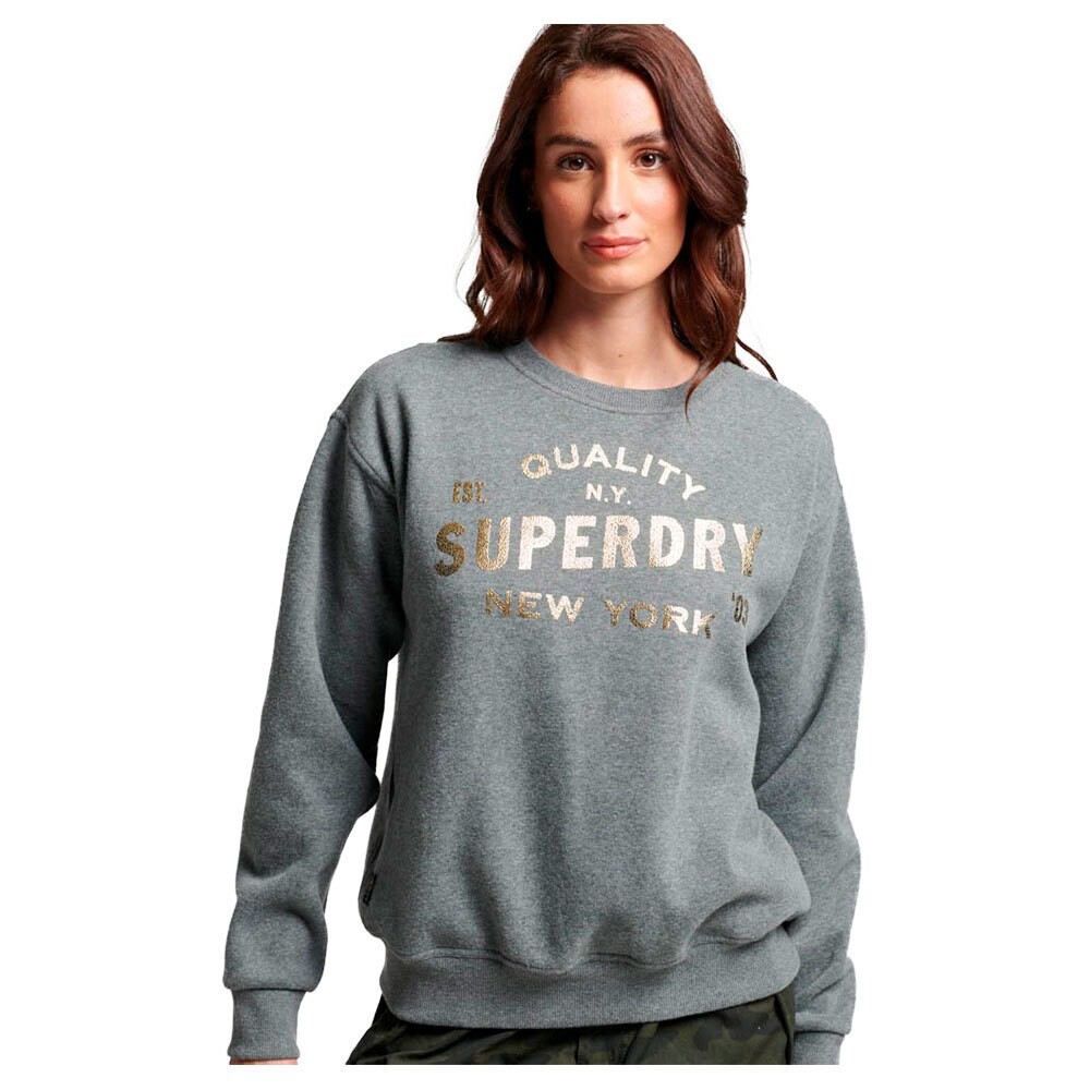 

Толстовка Superdry Luxe Metallic Logo, серый