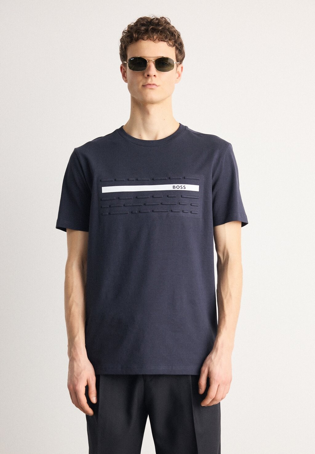 

Футболка с принтом BOSS, цвет dark blue