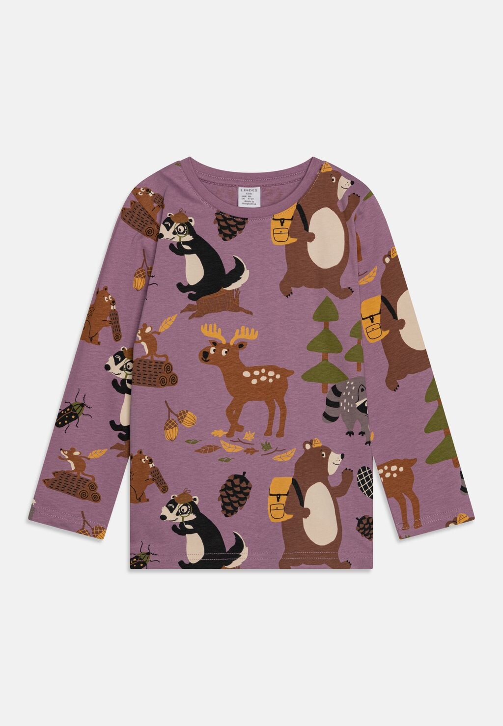 

Футболка с длинным рукавом Forest Unisex Lindex, цвет dark dusty lilac