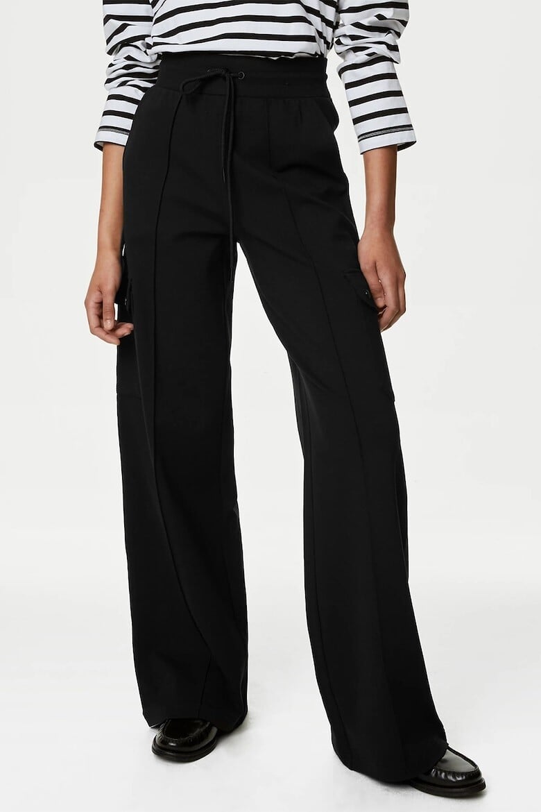 

Брюки-Карго с высокой талией Marks & Spencer, черный