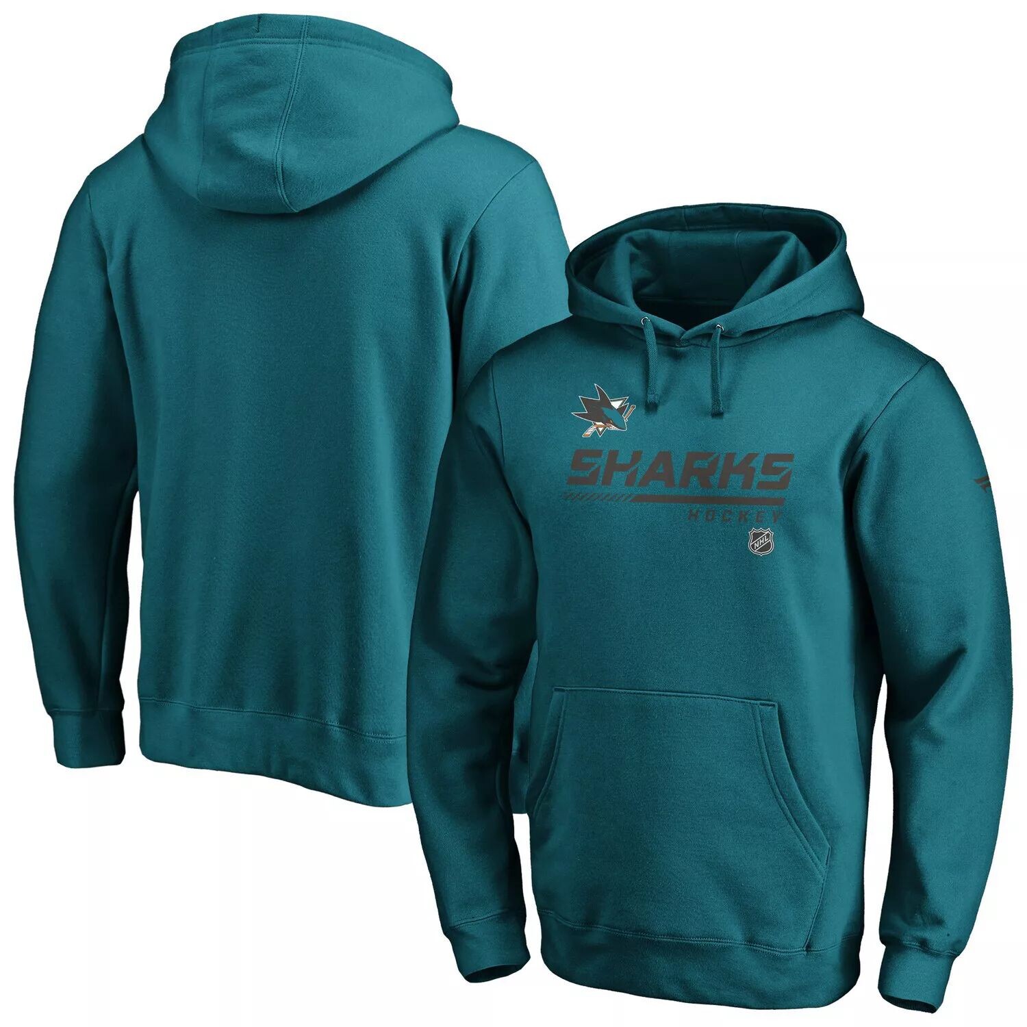 

Мужской темно-бирюзовый пуловер с капюшоном Fanatics San Jose Sharks Authentic Pro Core Collection Prime, Зеленый