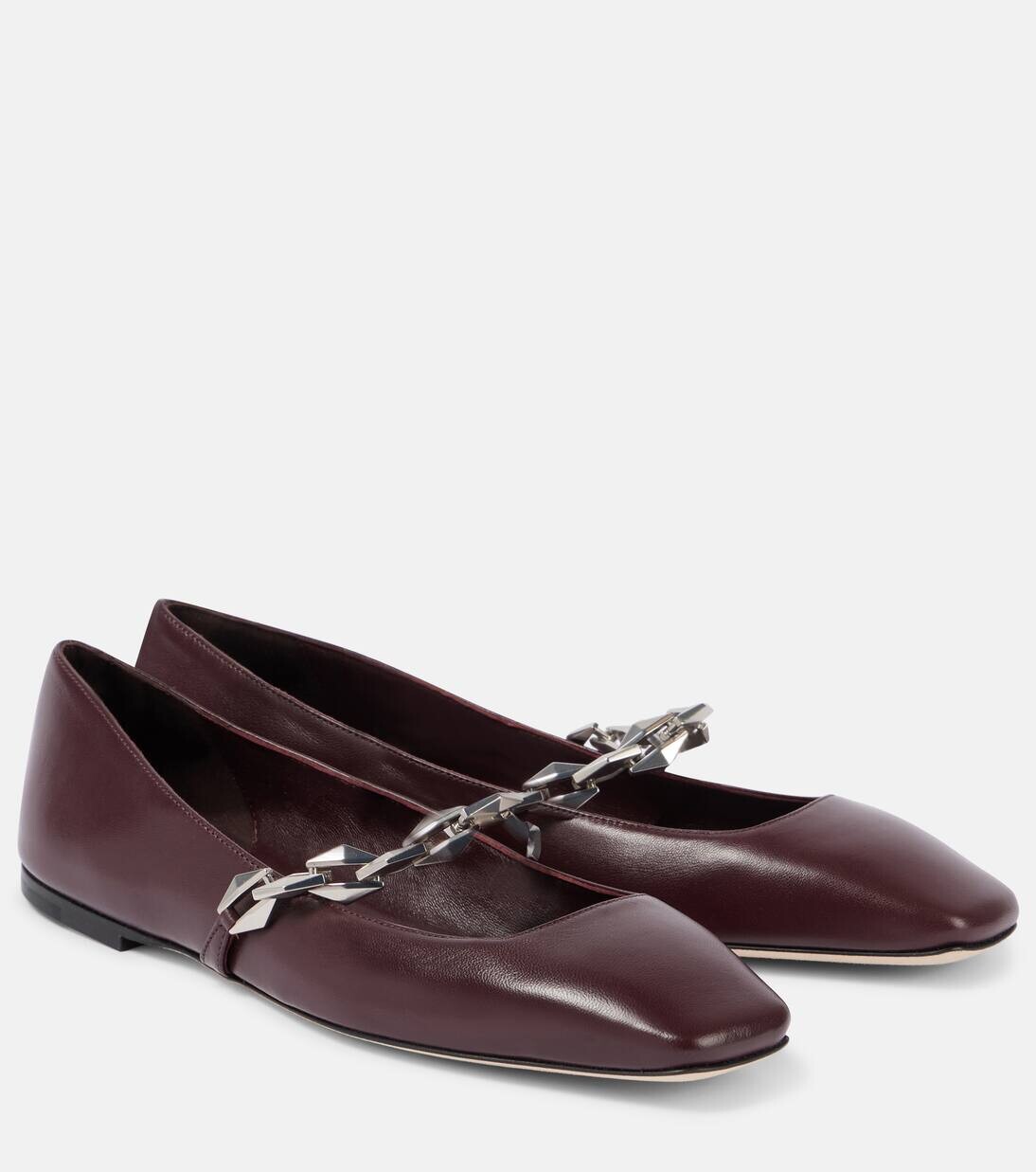 

Кожаные балетки Diamond Tilda Jimmy Choo, цвет diamond tilde flat nap
