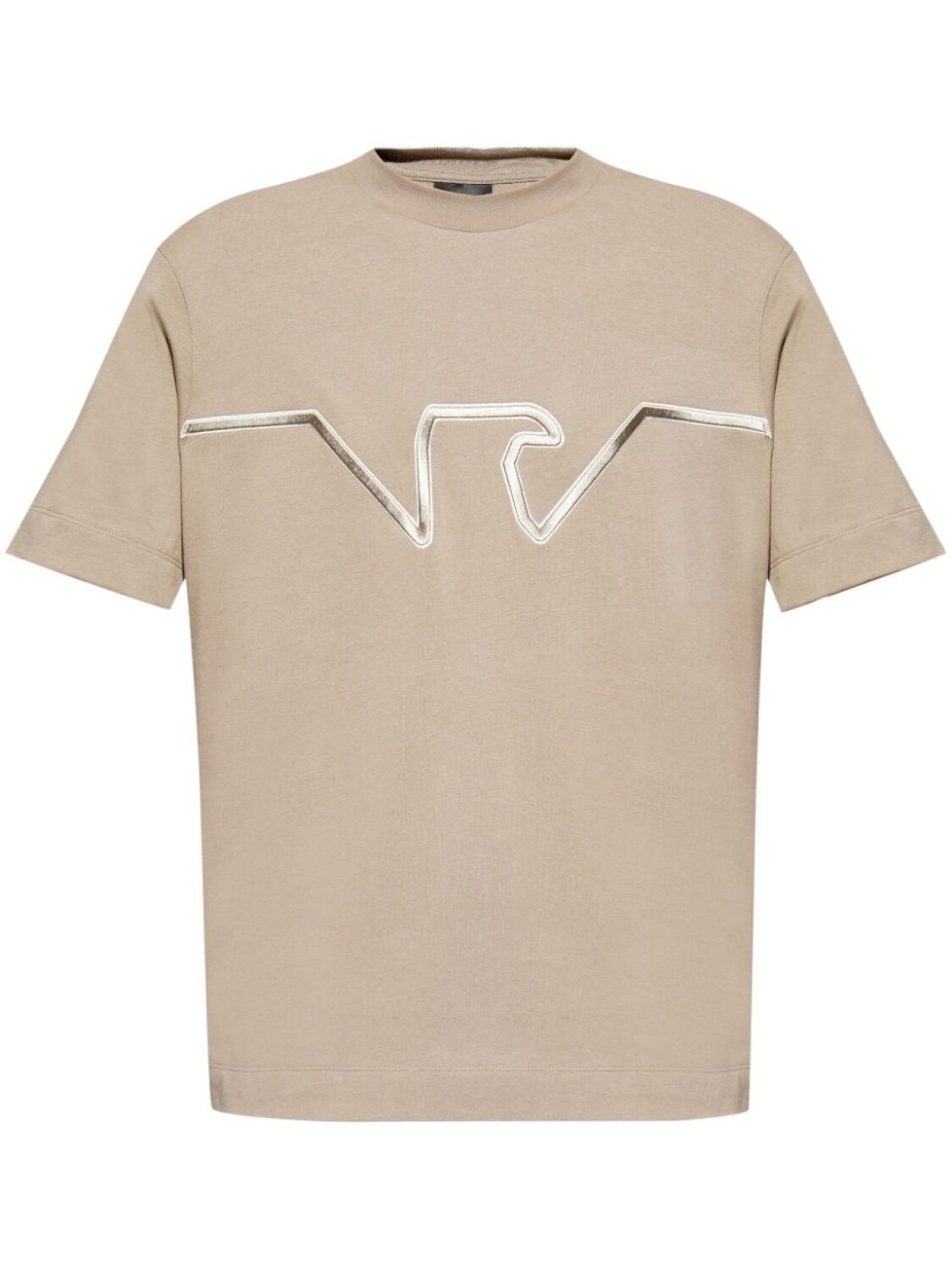 

Emporio Armani футболка с аппликацией логотипа, нейтральный цвет