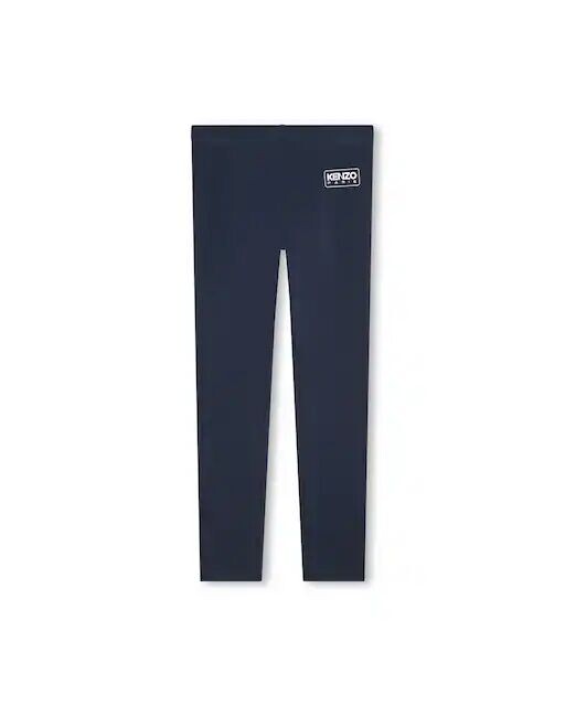 

Однотонные леггинсы для девочек с логотипом Kenzo Kids, темно-синий