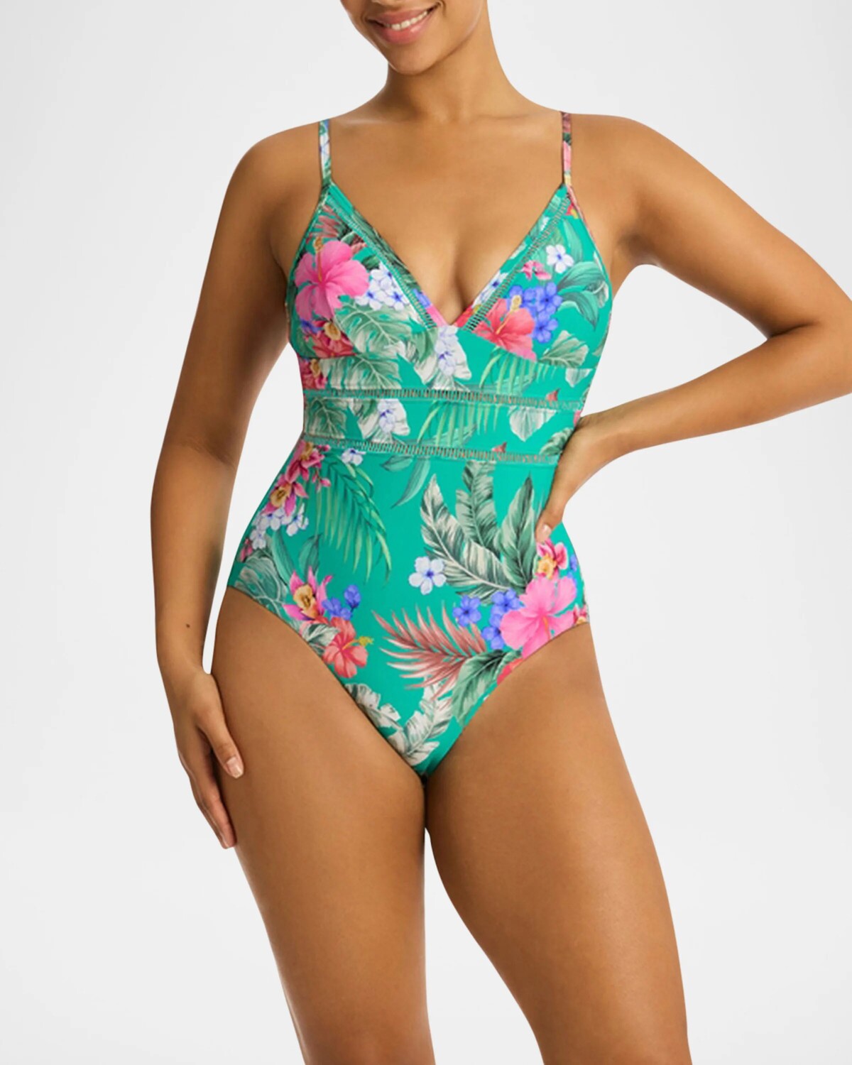 

Сплошной купальник Pacifico Tri со сращиванием Sea Level Swim, зеленый
