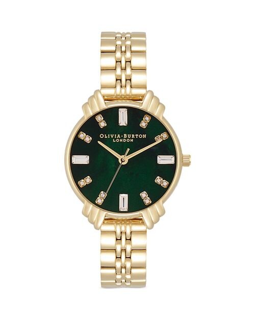 

Часы в стиле ар-деко, 30 мм Olivia Burton, цвет Green