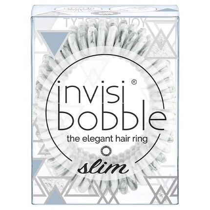 

Invisibobble SLIM Бесследные спиральные резинки для волос Прочная эластичная ручка Аксессуары для волос для женщин Коллекция Marbelous You're Greyt — набор из 3 шт.