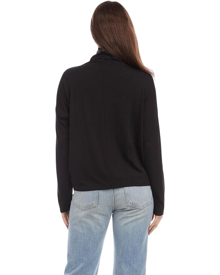 

Топ Karen Kane Mock Neck Tie Top, цвет Black 1