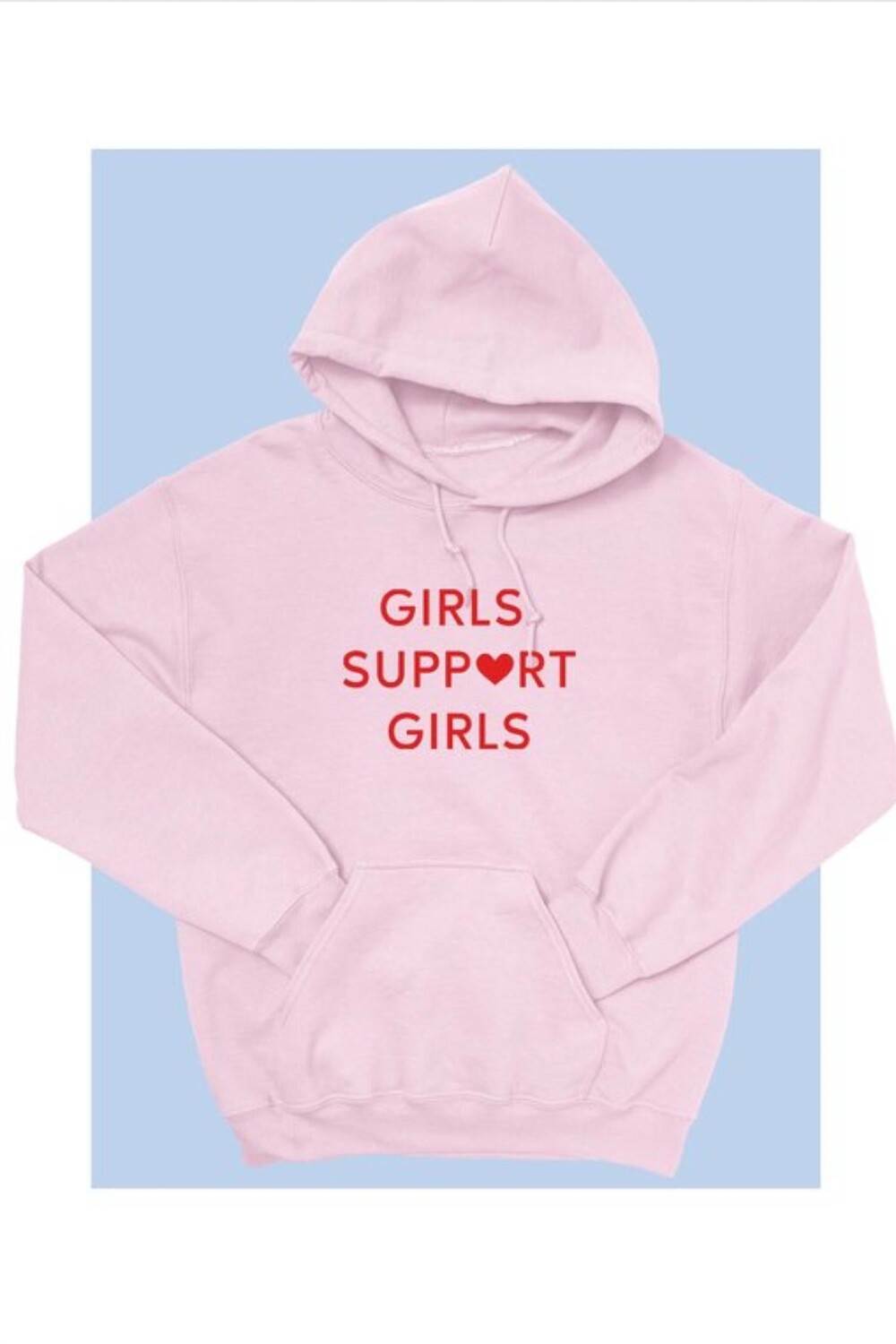 

Толстовка с капюшоном для девочек (розовый, красный) Girls Support Girl WKNDER