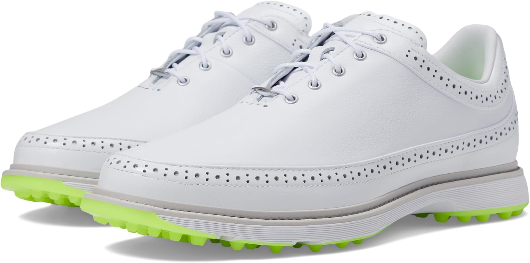 Кроссовки MC80 Spikeless Golf Shoe adidas, цвет Footwear White/Matte Silver/Lucid Lemon