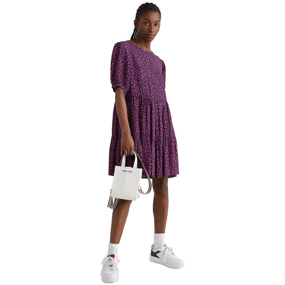 

Платье Tommy Jeans Printed Tiered, фиолетовый