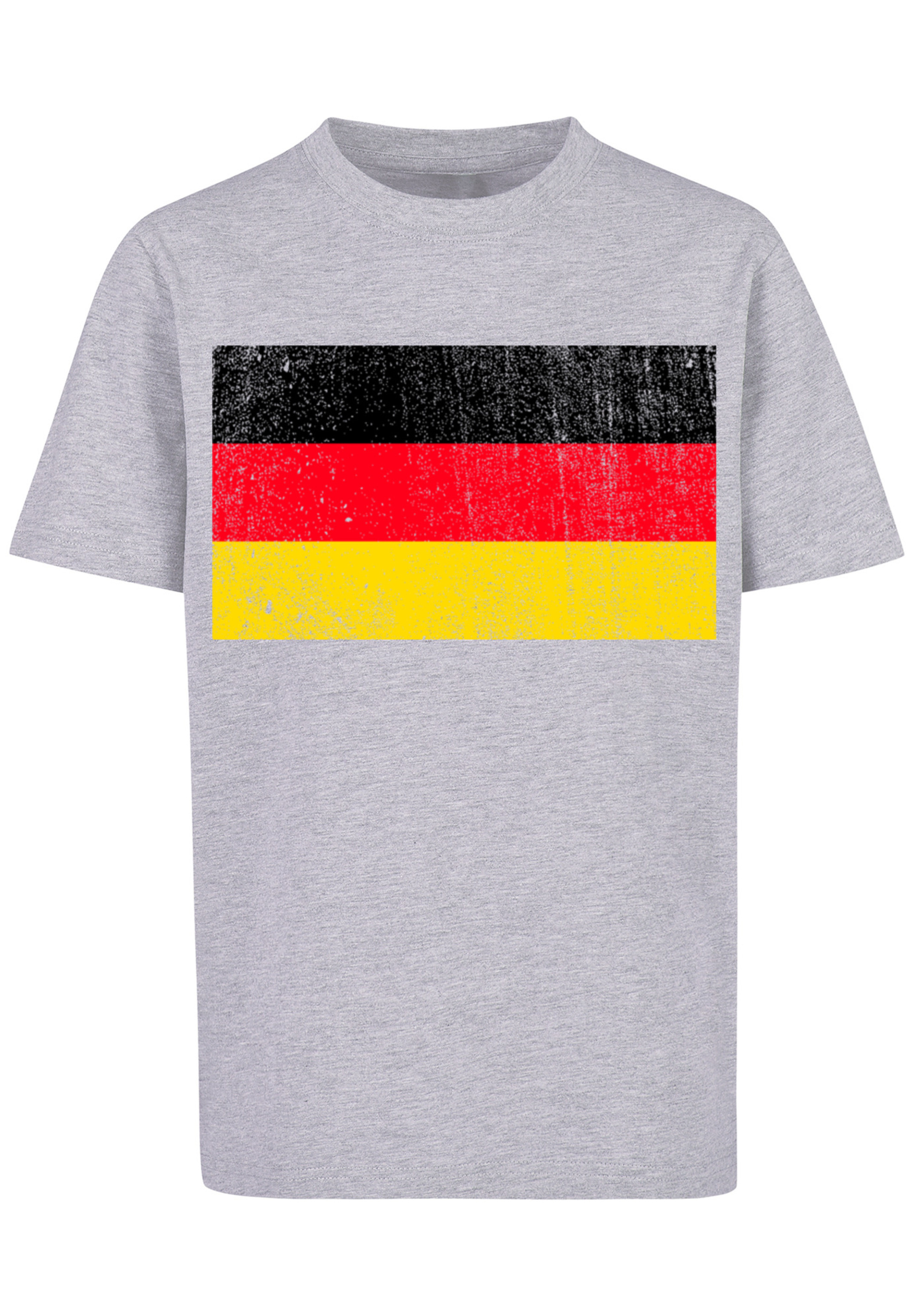 Футболка F4NT4STIC Germany Deutschland Flagge distressed, цвет grau meliert