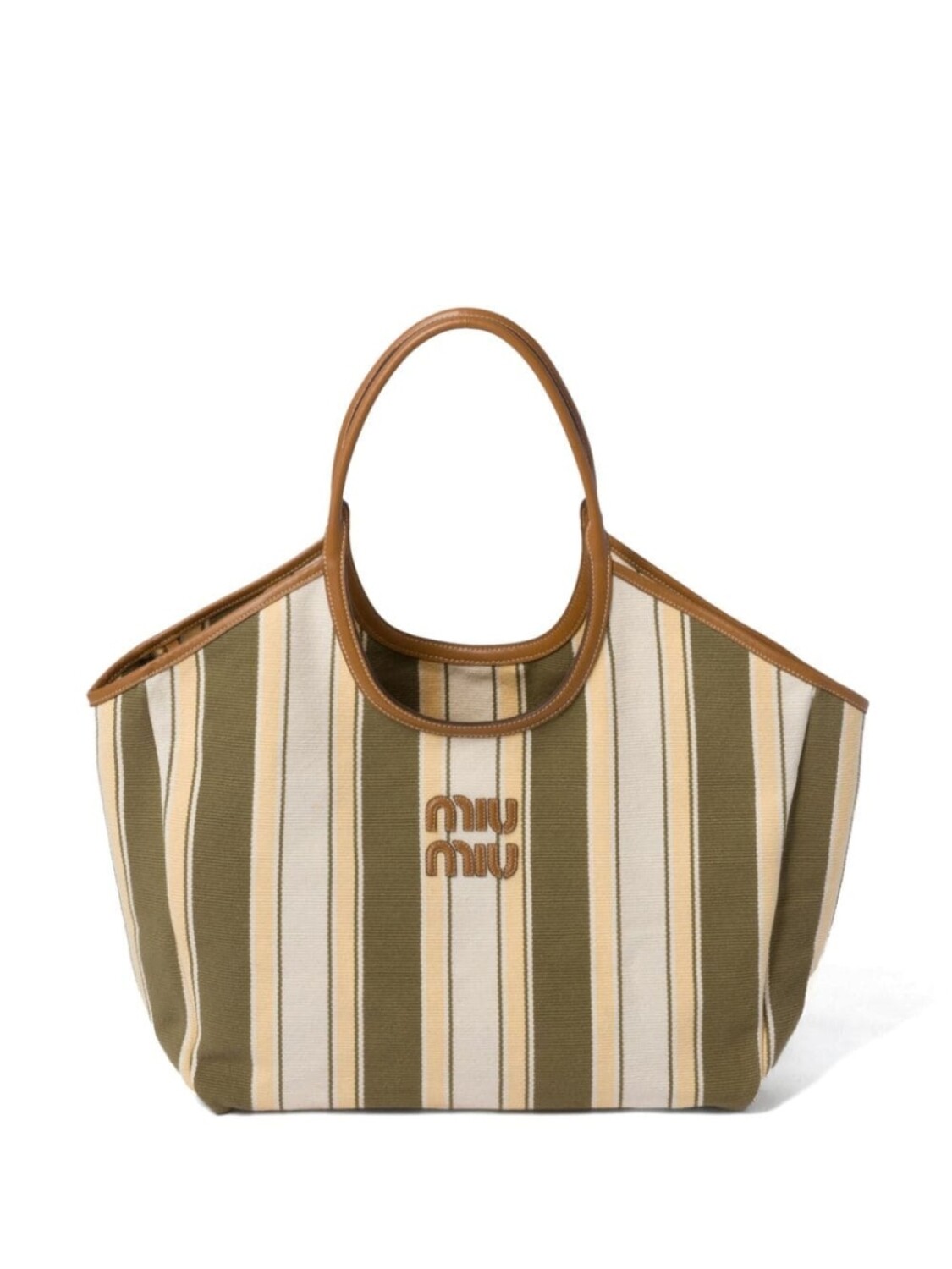 

Miu Miu сумка-тоут Ivy в полоску, зеленый