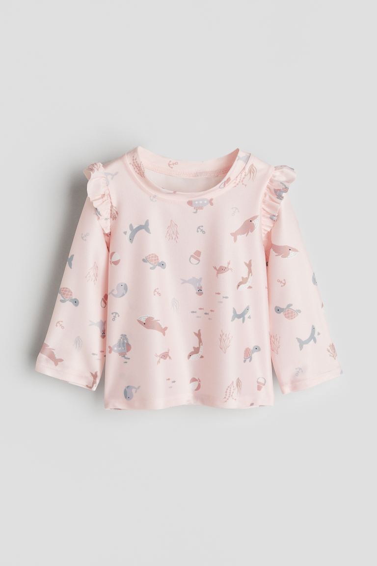 Купальная рубашка с подъемом 50 H&M, розовый