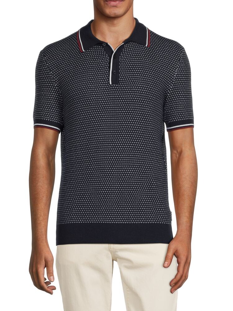 

Поло с вышивкой Seed Stitch Ben Sherman, цвет Navy Blaze