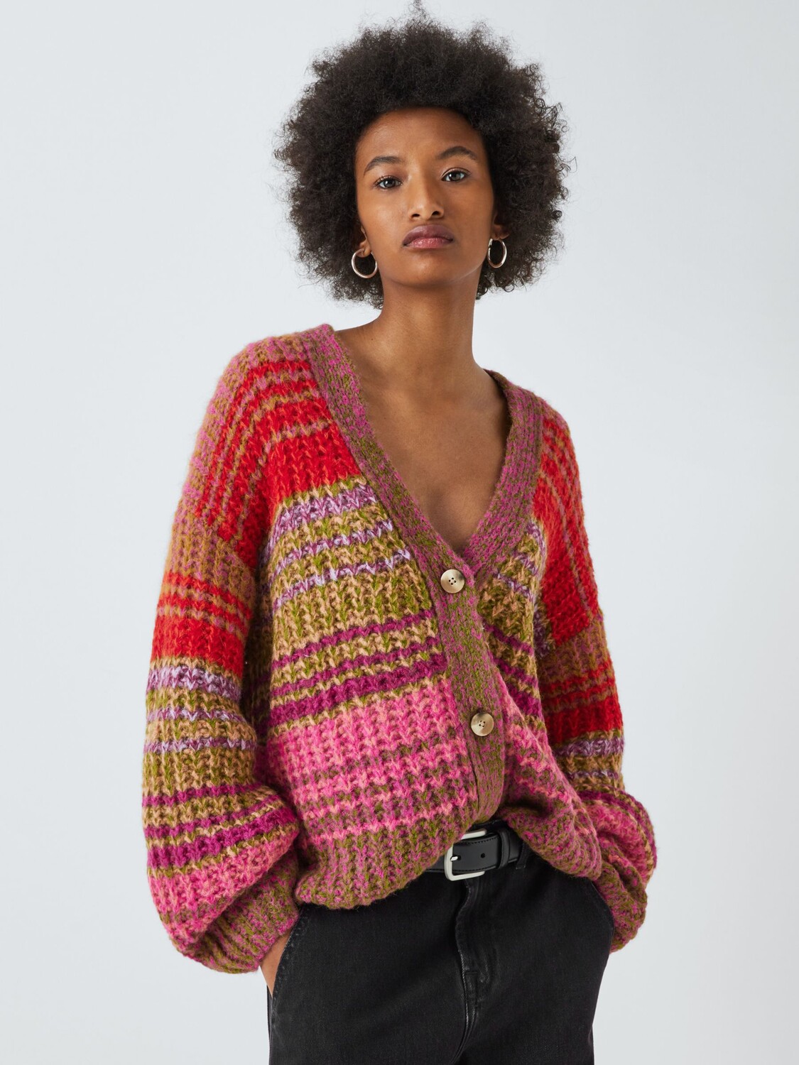 

Кардиган Eddie Stripe из смеси альпаки Velvet by Graham & Spencer, мульти