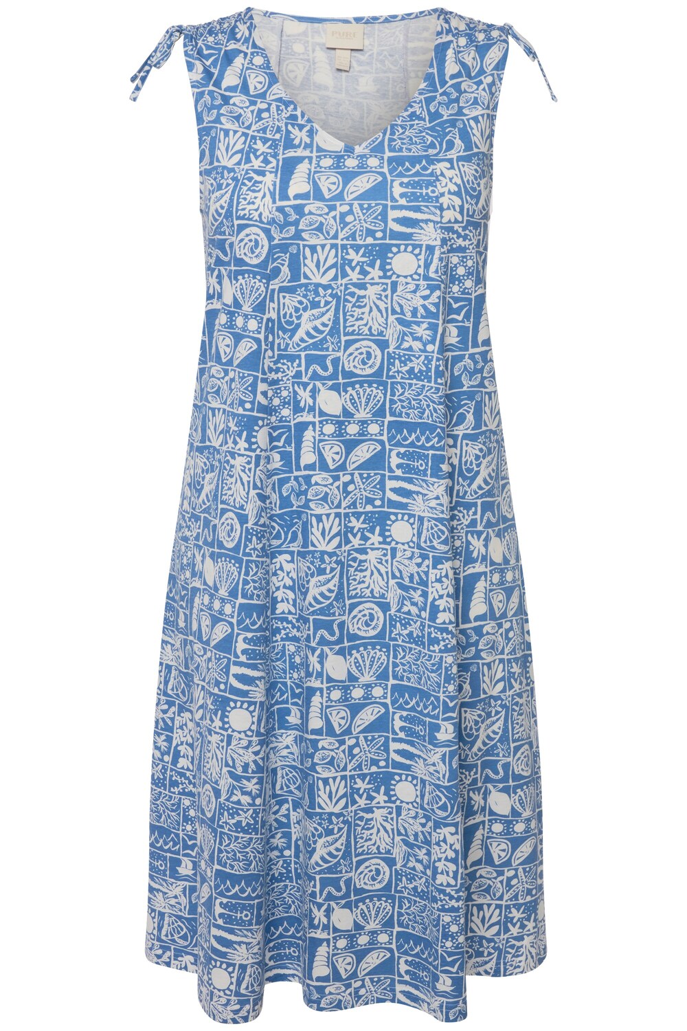 Платье Ulla Popken, голубой/белый