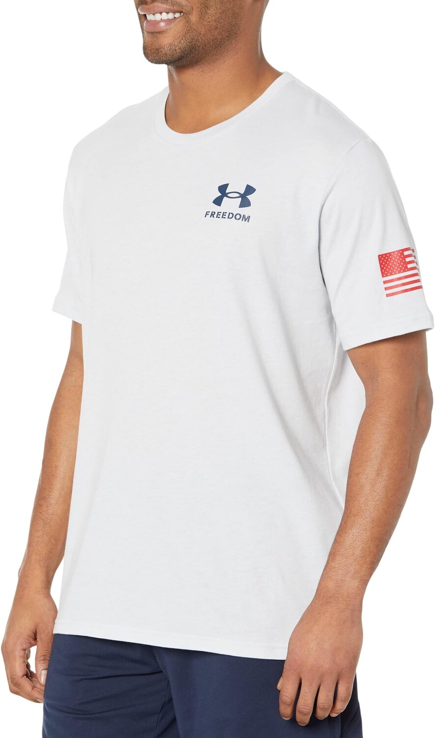 

Новая футболка с флагом свободы Under Armour, цвет Halo Gray/Red/Academy
