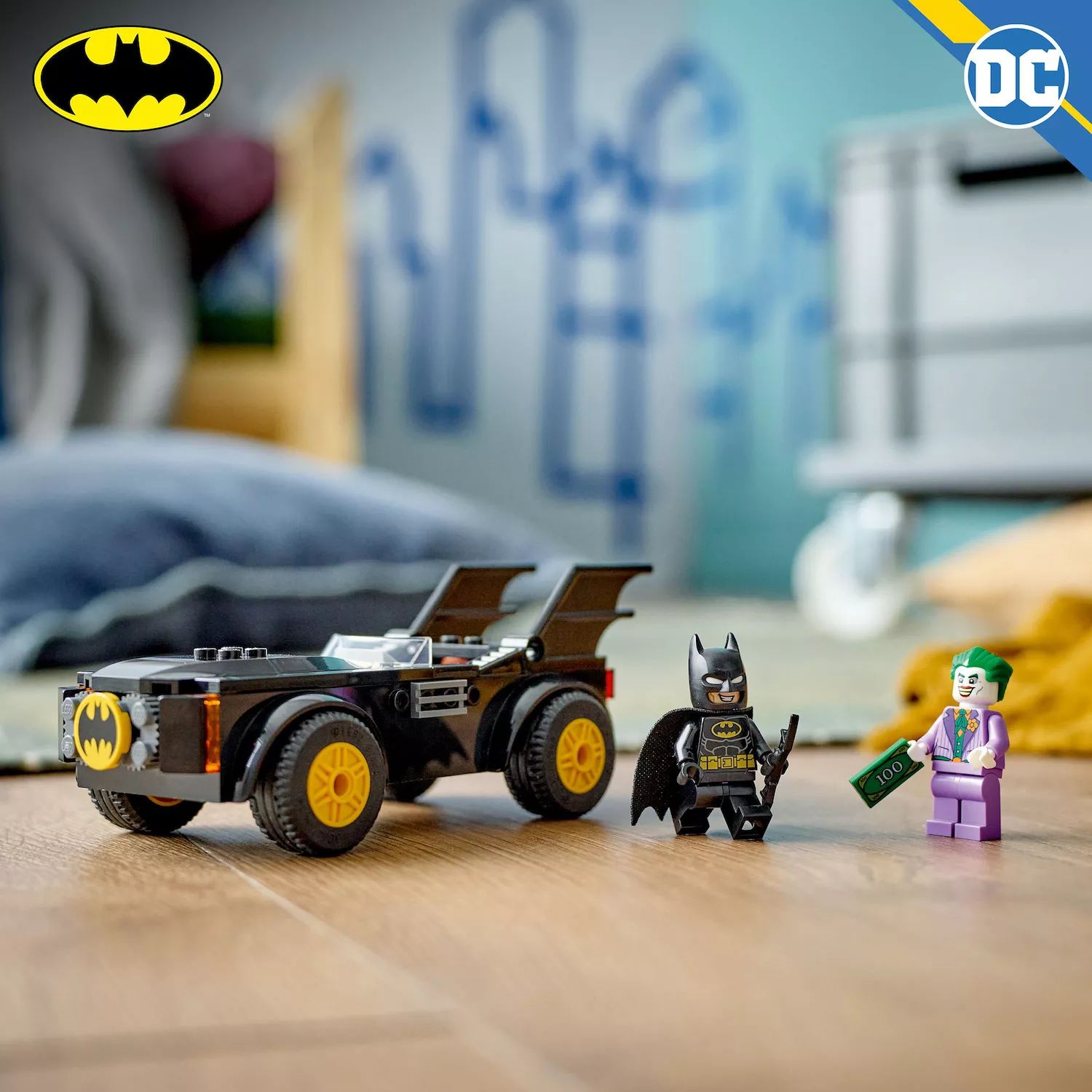 конструктор lego 30455 бэтмен batmobile LEGO DC Batmobile Pursuit: Бэтмен против Джокера, игрушка-супергерой 76264 (54 детали) LEGO