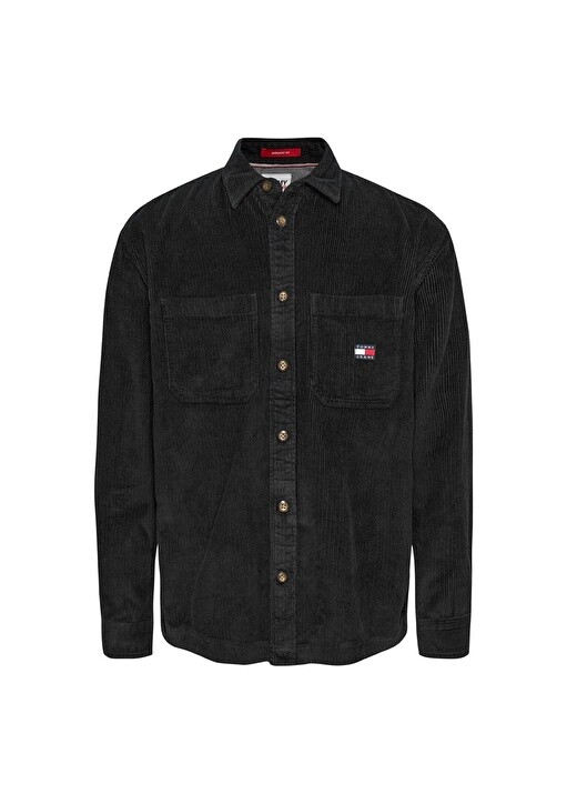 

Нормальная черная вельветовая мужская рубашка Tommy Jeans