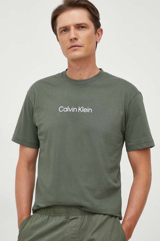 

Хлопковая футболка Calvin Klein, зеленый