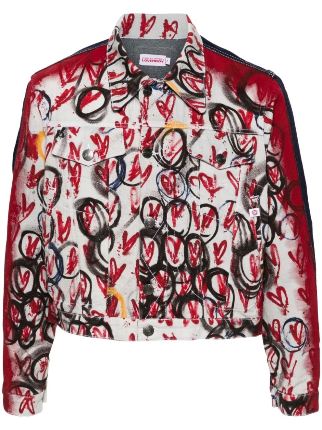 

Куртка из денима с росписью от Charles Jeffrey Loverboy, синий