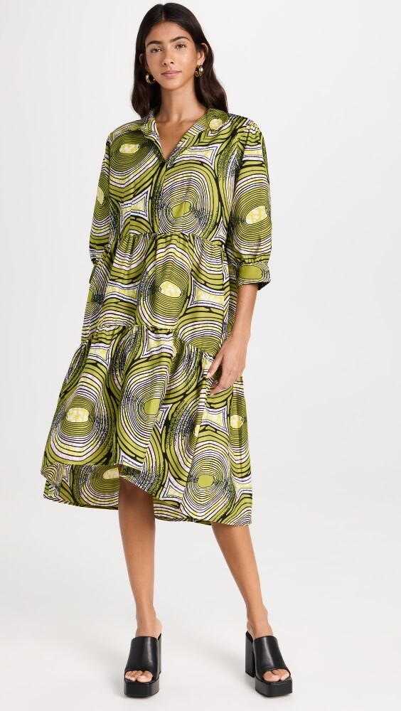 

Платье the Oula Company High Low, оливковый