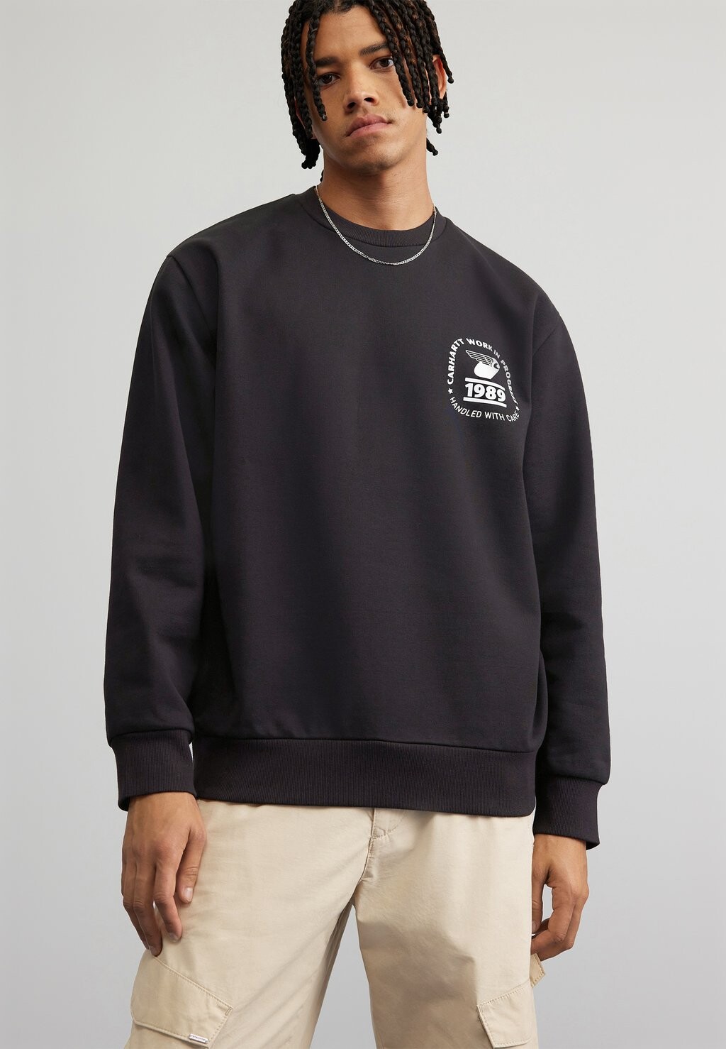 

Толстовка Stamp State Carhartt WIP, цвет black/white