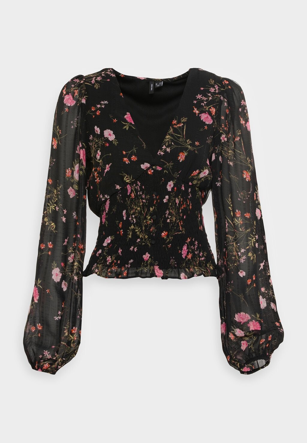 

Блуза Vero Moda, черный/розовый