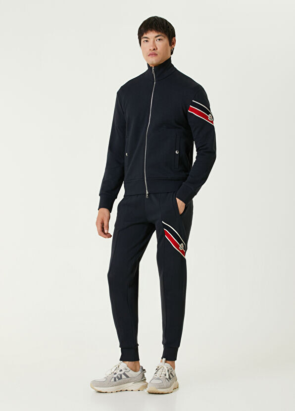 Спортивные брюки-джоггеры с кулиской на талии Moncler, синий
