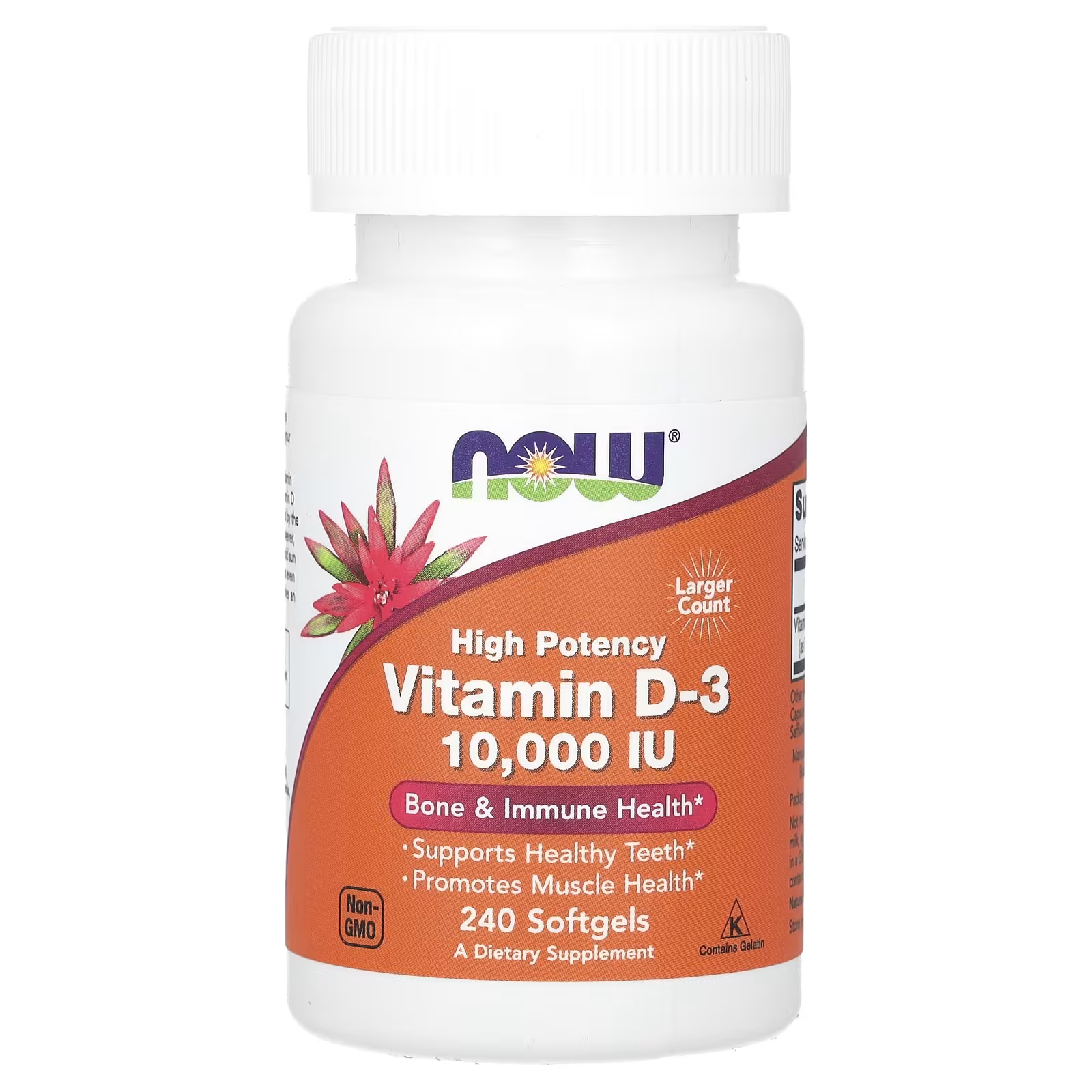 Витамин D-3 Now Foods высокой эффективности, 240 мягких таблеток now foods силимарин повышенной эффективности 450 мг 120 мягких таблеток